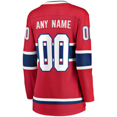 Montreal Canadiens Fanatics Women's Home Breakaway Custom Jersey - Red - NHL