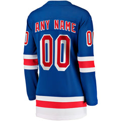 New York Rangers Fanatics Women's Home Breakaway Custom Jersey - Blue - NHL