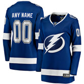 Tampa Bay Lightning Fanatics Women's Home Breakaway Custom Jersey - Blue - NHL