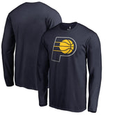 Indiana Pacers Primary Logo Long Sleeve T-Shirt Navy - NBA