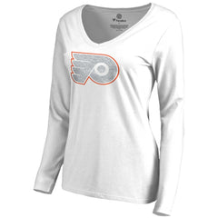 Philadelphia Flyers Women's White Out Long Sleeve T-Shirt - White - NHL