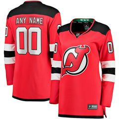 New Jersey Devils Fanatics Women's Home Breakaway Custom Jersey - Red - NHL