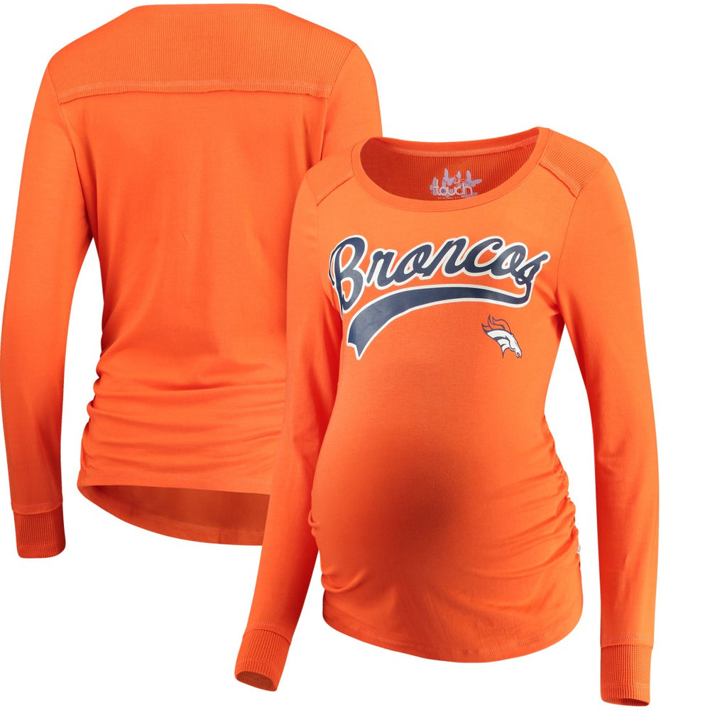 Denver Broncos Touch Women's Maternity Yardline Tri-Blend Top Orange | NFL