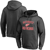 Detroit Red Wings Victory Arch Team Fitted Pullover Hoodie - Heather Charcoal - NHL