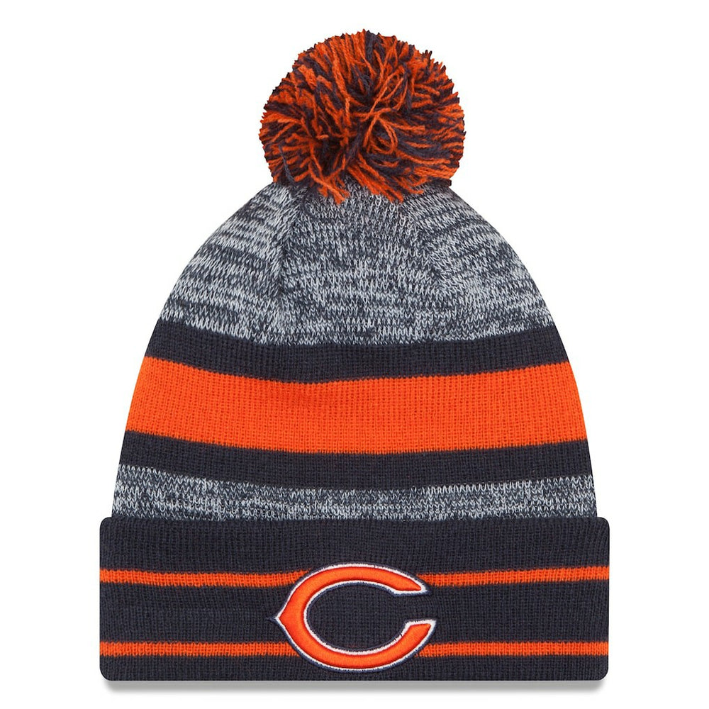 Chicago Bears New Era Team Logo Cuffed Knit Hat with Pom Navy | NFL