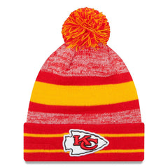 Kansas City Chiefs New Era Team Logo Cuffed Knit Hat with Pom Red | NFL