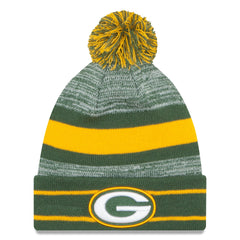 Green Bay Packers New Era Team Logo Cuffed Knit Hat with Pom Green | NFL
