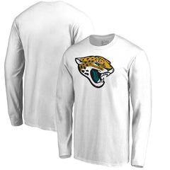 Jacksonville Jaguars Primary Logo Long-Sleeve T-Shirt White | NFL