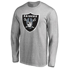 Las Vegas Raiders Primary Logo Long-Sleeve T-Shirt Heathered Gray | NFL