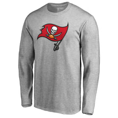 Tampa Bay Buccaneers Primary Logo Long-Sleeve T-Shirt Heathered Gray | NFL