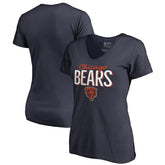 Chicago Bears Women's Nostalgia T-Shirt Navy | NFL