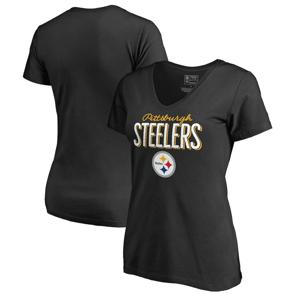 Pittsburgh Steelers Women's Nostalgia T-Shirt Black | NFL