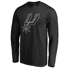 San Antonio Spurs 2017 Primary Logo 2 Long Sleeve T-Shirt Black - NBA
