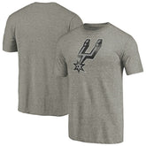 San Antonio Spurs Distressed Team Logo Tri-Blend T-Shirt Heather Gray - NBA