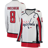 Alexander Ovechkin Washington Capitals Fanatics Women's Away Breakaway Jersey - White - NHL