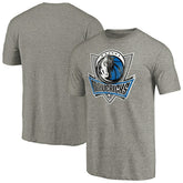 Dallas Mavericks Distressed Team Logo Tri-Blend T-Shirt Heather Gray - NBA