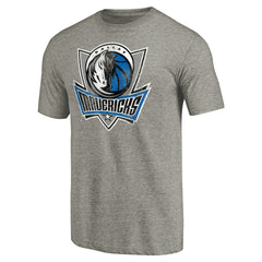 Dallas Mavericks Distressed Team Logo Tri-Blend T-Shirt Heather Gray - NBA