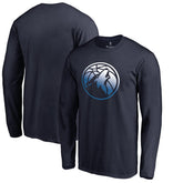 Minnesota Timberwolves Gradient Logo Long Sleeve T-Shirt Navy - NBA