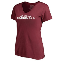 Arizona Cardinals Women's Wordmark V-Neck T-Shirt Cardinal | NFL