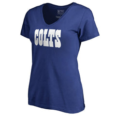Indianapolis Colts Women's Wordmark V-Neck T-Shirt Royal | NFL