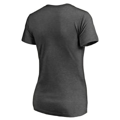 Miami Dolphins Women's Freehand V-Neck T-Shirt Dark Heathered Gray | NFL