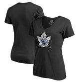 Toronto Maple Leafs Women's Midnight Mascot V-Neck T-Shirt - Black - NHL