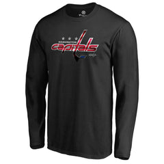 Washington Capitals Midnight Mascot Long Sleeve T-Shirt - Black - NHL