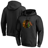 Chicago Blackhawks Midnight Mascot Pullover Hoodie - Black - NHL