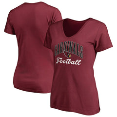 Arizona Cardinals Women's Victory Script V-Neck T-Shirt Cardinal | NFL