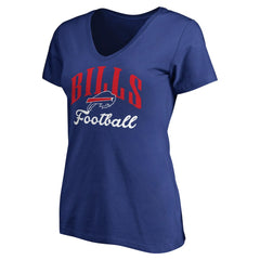 Buffalo Bills Women's Victory Script V-Neck T-Shirt -Royal | NFL