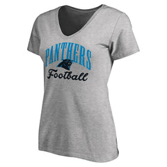 Carolina Panthers Women's Victory Script V-Neck T-Shirt Heather Gray | NFL