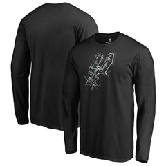San Antonio Spurs Splatter Logo Long Sleeve T-Shirt Black - NBA