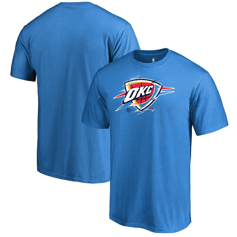 Oklahoma City Thunder Splatter Logo T-Shirt Blue - NBA