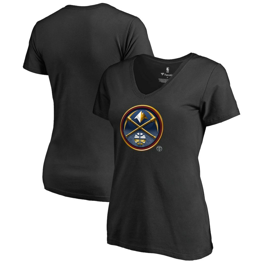 Denver Nuggets Women's Midnight Mascot V-Neck T-Shirt Black - NBA