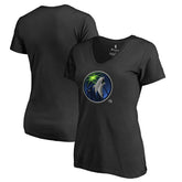 Minnesota Timberwolves Women's Midnight Mascot V-Neck T-Shirt Black - NBA