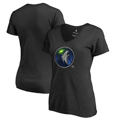 Minnesota Timberwolves Women's Midnight Mascot V-Neck T-Shirt Black - NBA