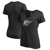 Oklahoma City Thunder Women's Midnight Mascot V-Neck T-Shirt Black - NBA