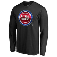 Detroit Pistons Midnight Mascot Long Sleeve T-Shirt Black - NBA