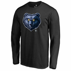 Memphis Grizzlies Midnight Mascot Long Sleeve T-Shirt Black - NBA