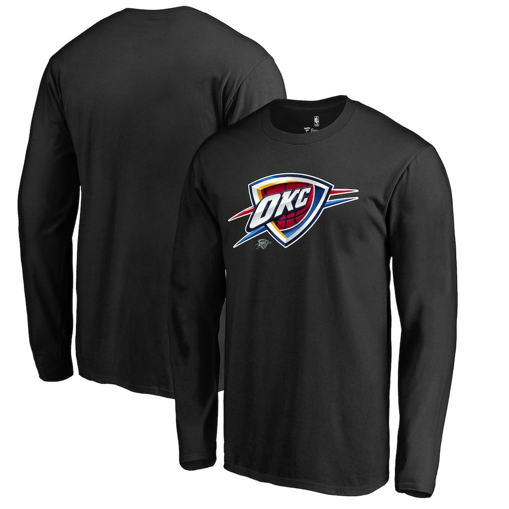 Oklahoma City Thunder Midnight Mascot Long Sleeve T-Shirt Black - NBA