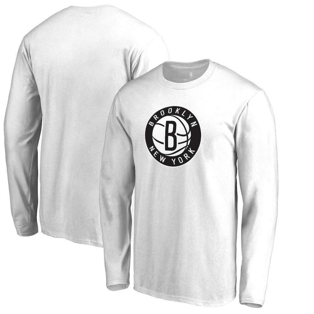 Brooklyn Nets Alternate Logo Long Sleeve T-Shirt White - NBA