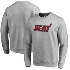 Miami Heat Wordmark Pullover Sweatshirt Heathered Gray - NBA