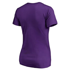 Charlotte Hornets Women's Static Logo V-Neck T-Shirt Purple - NBA