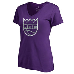 Sacramento Kings Women's Static Logo V-Neck T-Shirt Purple - NBA