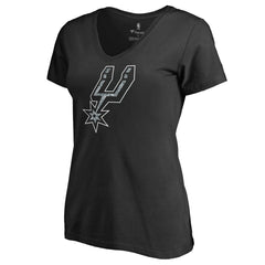 San Antonio Spurs Women's Static Logo V-Neck T-Shirt Black - NBA