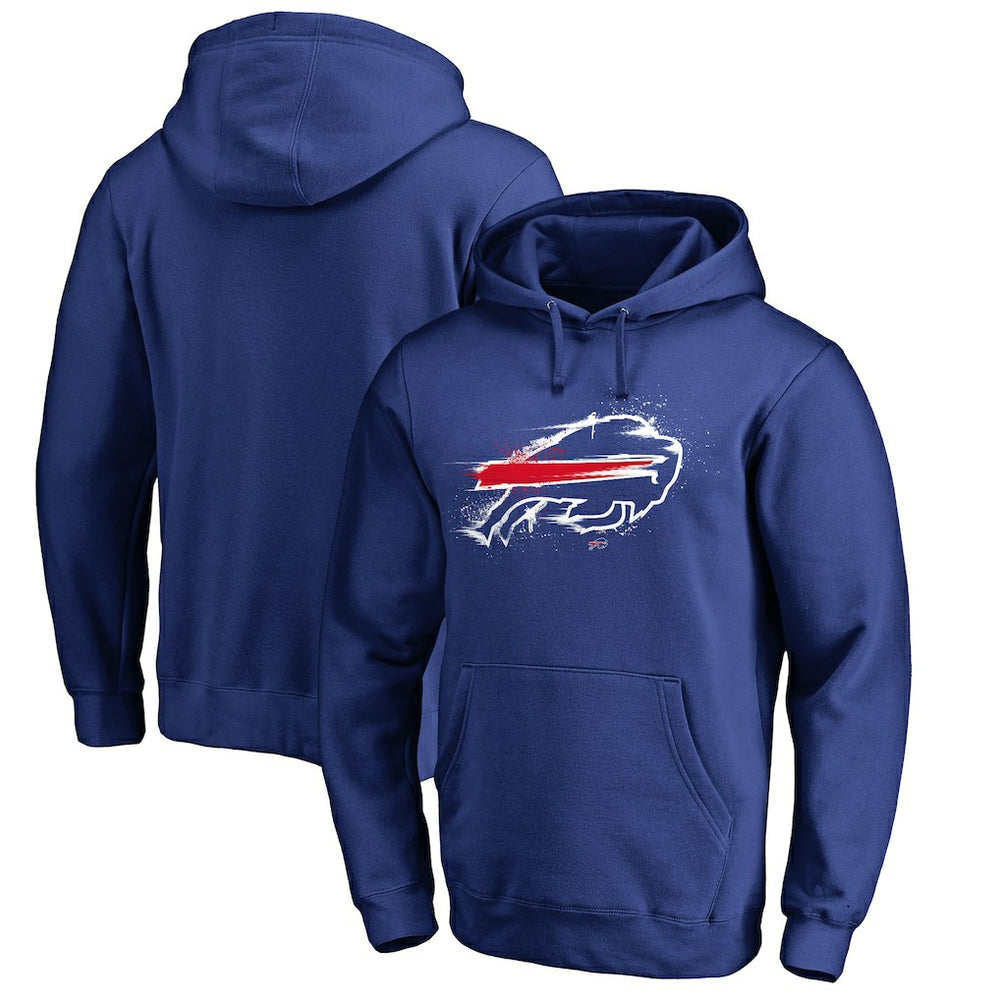 Buffalo Bills Splatter Logo Pullover Hoodie Royal | NFL