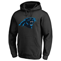 Carolina Panthers Splatter Logo Pullover Hoodie Black | NFL