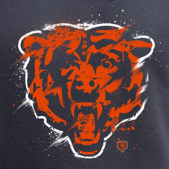Chicago Bears Splatter Logo Pullover Hoodie Navy | NFL