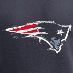 New England Patriots Splatter Logo Pullover Hoodie Navy | NFL