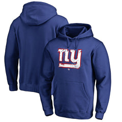 New York Giants Splatter Logo Pullover Hoodie Royal | NFL